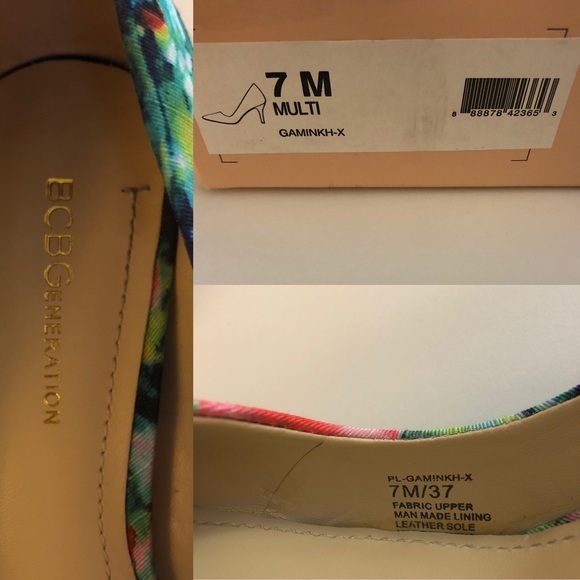 BCBGeneration Floral Watercolor Heels with box - Picture 8 of 8